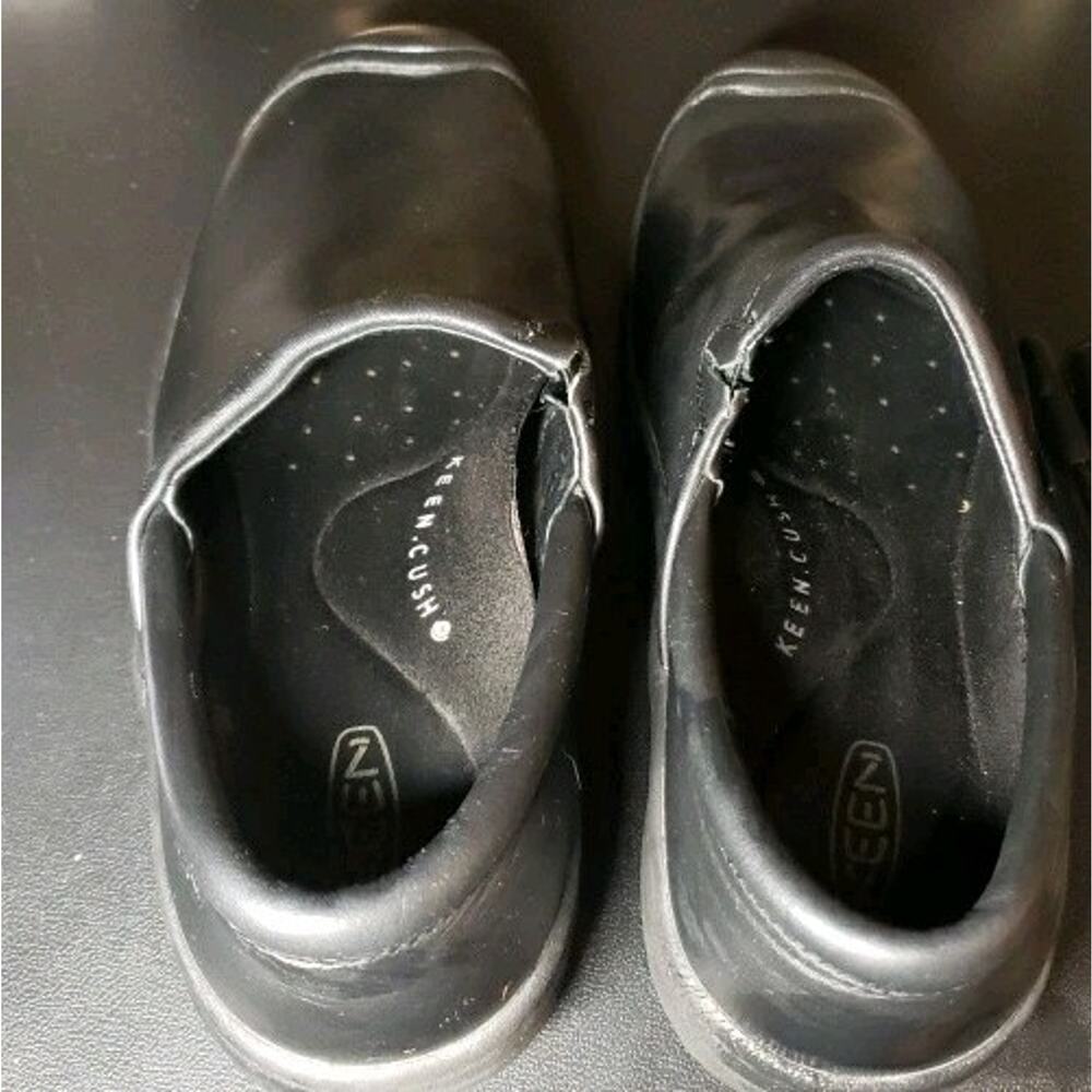 KEEN Utility PTC Slip-On II Work Comfort Shoes Black Leather Womens Size US 8 - Picture 2 of 11